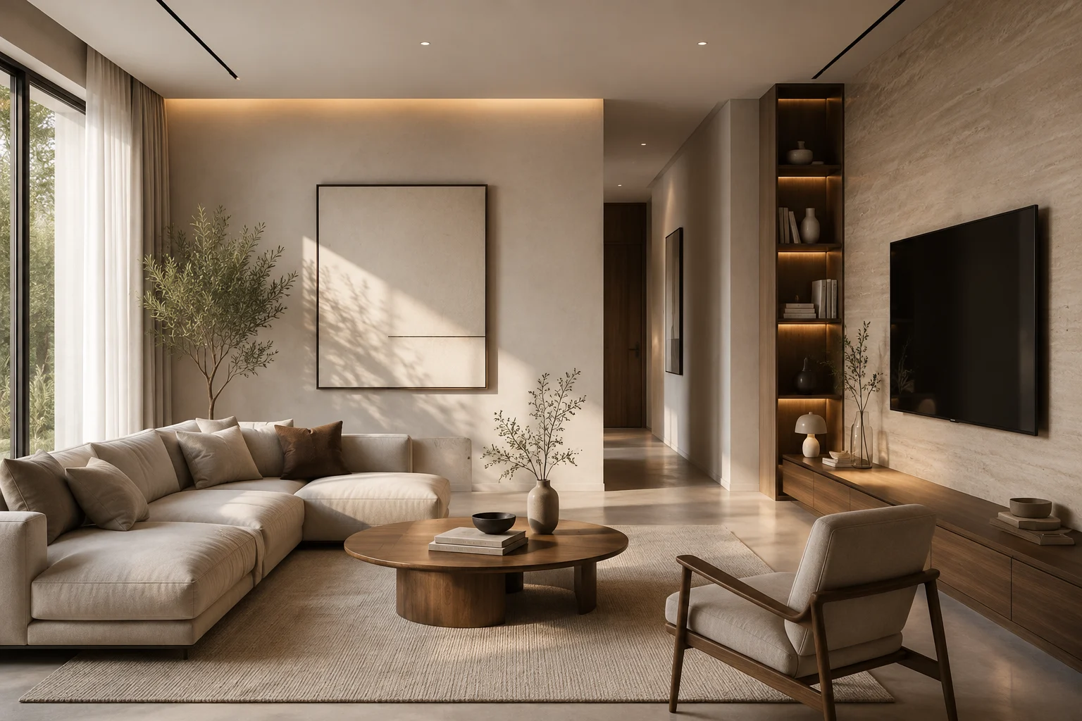 Minimalist living room interior